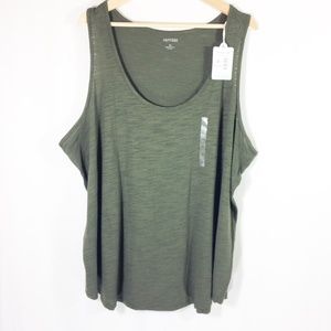 NWT Olive Green Tank Top 3X